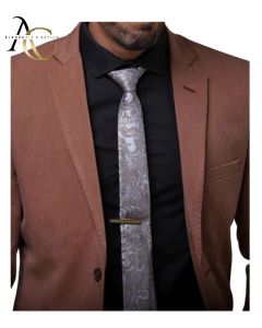 Terno Poliviscose Corte Italiano Slim Masculino 42 ao 60-Cognac-52