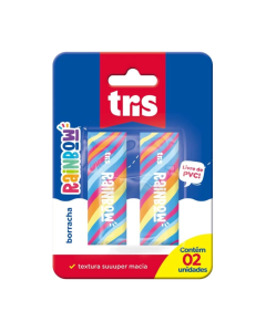 Borracha Escolar Rainbow 2 unidades Tris