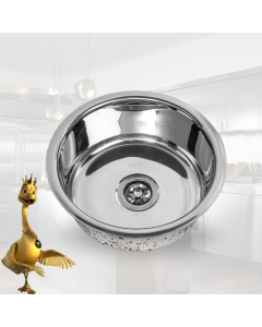 Cuba Redonda Modelo 330 Aço Inox 30cmx15cm