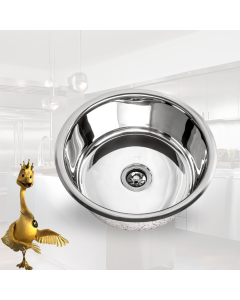 Cuba Redonda Aço Inox Modelo 335 35cmx17cm