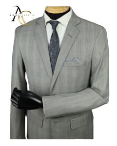 Terno Poliviscose Corte Italiano Slim Masculino 42 ao 60-Cinza-46