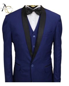 Terno Smoking de Luxo Slim Masculino 46 ao 58-Azul Marinho-48