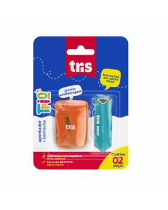Kit Trio Apontador com Depósito Su263 + Borracha – Cartela C/2 peças – Tris
