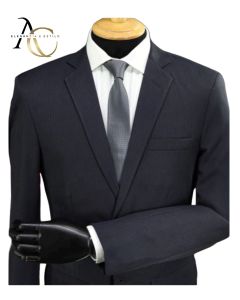 Terno Microfibra Corte Italiano Slim Masculino 42 ao 60-Preto Detalhado-52