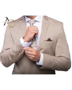 Terno Poliviscose Corte Italiano Slim Masculino 42 ao 60-Bege-58