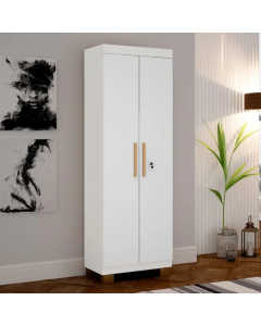 Armário Multiuso Asteca 2 Portas Branco, Cinamomo ou Off White Valdemóveis