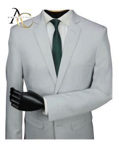 Terno Microfibra Corte Italiano Slim Masculino 42 ao 60-Gabardine Chumbo -52