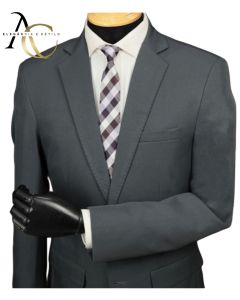 Terno Microfibra Corte Italiano Slim Masculino 42 ao 60-Gabardine Chumbo -42