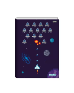 Caderno Brochura Universitário Bits Capa Dura 80 Folhas Jandaia - Modelo 4