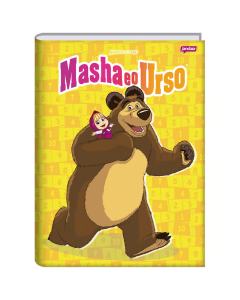 Caderno 1/4 Brochura Masha e o Urso 48 Folhas Jandaia - Modelo 3