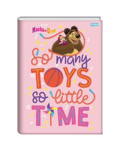 Caderno 1/4 Brochura Masha e o Urso 48 Folhas Jandaia - Modelo 1