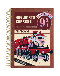 Caderno Harry Potter Capa Dura 1 Matéria Jandaia 96 Folhas - Modelo 1
