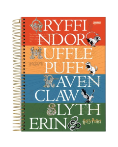 Caderno Harry Potter Capa Dura 1 Matéria Jandaia 96 Folhas - Modelo 3
