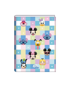 Caderno Brochura Universitário Capa Dura 48 Folhas Disney Emoji Jandaia - Modelo 1