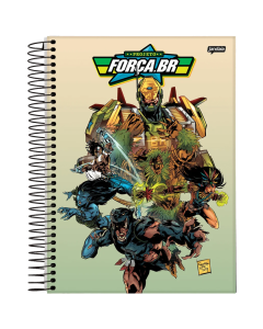 Caderno Universitário Capa Dura 1 Matéria 80 Folhas Força Br - Modelo 4