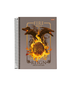 Caderno House Of The Dragon Capa Dura 80 Folhas 1 Matéria - Modelo 3