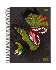 Caderno Dinossauro 1 Matéria Capa Dura 80 Folhas Stone - Modelo 2