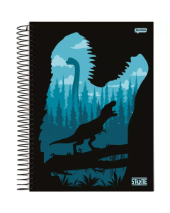 Caderno Dinossauro 1 Matéria Capa Dura 80 Folhas Stone - Modelo 4