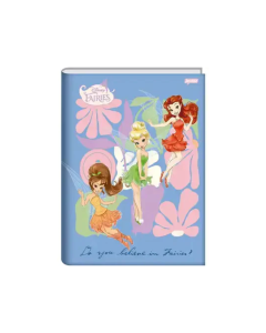 Caderno Brochura Capa Dura 80 Folhas Fadas Disney Jandaia - Modelo 2