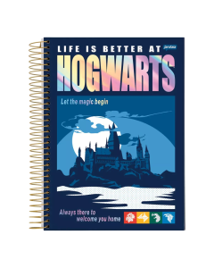 Caderno Harry Potter Capa Dura 1 Matéria Jandaia 96 Folhas - Modelo 8