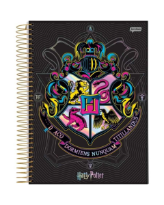 Caderno Harry Potter Capa Dura 1 Matéria Jandaia 96 Folhas - Modelo 5