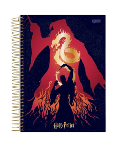 Caderno Harry Potter Capa Dura 1 Matéria Jandaia 96 Folhas - Modelo 7
