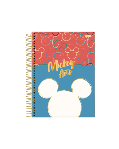 Caderno Mickey Arts Capa Dura 1 Matéria 80 Folhas Jandaia - Modelo 2