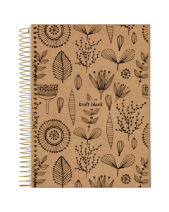 Caderno Universitário 1 Matéria Capa Dura 80 Folhas Kraft Black - Modelo 1