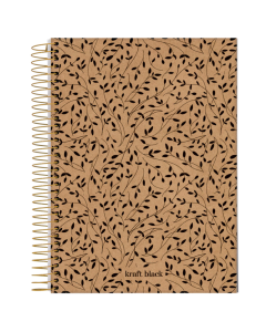Caderno Universitário 1 Matéria Capa Dura 80 Folhas Kraft Black - Modelo 4