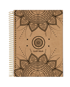 Caderno Universitário 1 Matéria Capa Dura 80 Folhas Kraft Black - Modelo 3