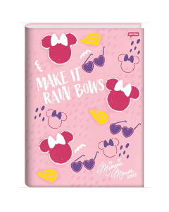 Caderno Brochura Minnie Arts Capa Dura 80 Folhas Jandaia - Modelo 1
