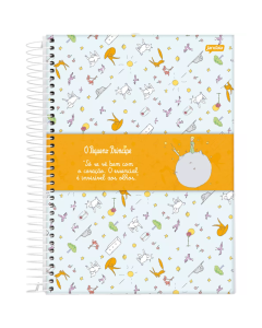 Caderno Universitário 1 Matéria Capa Dura 96 Folhas O Pequeno Príncipe - Modelo 1