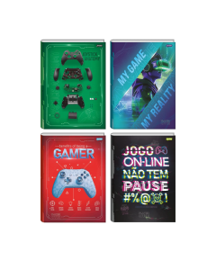 Caderno Brochurão Player 1 Capa Dura 80 Folhas Jandaia