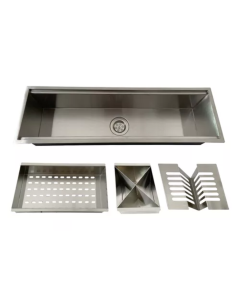Calha Gourmet Organizador Úmido de Aço Inox Escovado 60cm