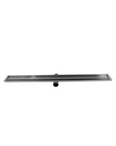 Ralo linear oculto 1M saída Central na Horizontal Inox 304