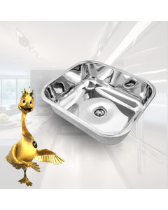 Cuba Retangular Industrial Modelo 312 Aço Inox 304 - 50cmx40cmx20cm