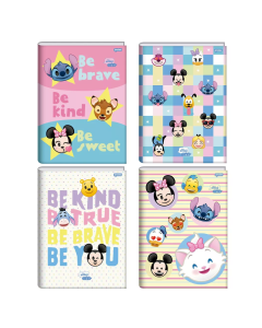 Caderno Brochura Universitário Capa Dura 48 Folhas Disney Emoji Jandaia