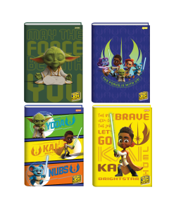Caderno Brochura Universitário Capa Dura 48 Folhas Young Jedi Jandaia