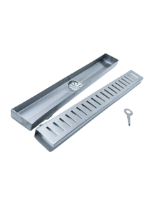 Ralo Linear Perfurado 50 Cm X 6 Cm Inox 304 Saída Central