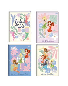 Caderno Brochura Capa Dura 80 Folhas Fadas Disney Jandaia 