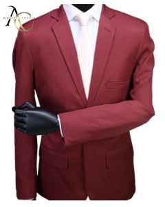 Terno Microfibra Corte Italiano Slim Masculino 42 ao 60-Escuro Bordo-56
