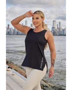 Regata Thais Canelado Modelagem Alongada e Proteção UV 50+