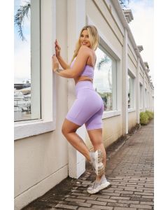 Bermuda Ciclista Tina Cintura Alta e Proteção UV 50+
