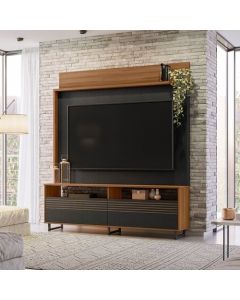Estante Home para TV até 65 Polegadas 2 Portas NT 1300 - Notável Móveis - Freijó / Preto
