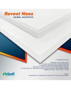Painel Acústico Revest Ness CHF12 IR25 SLIM Trisoft