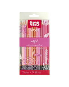 Lapis Cor Tris Vibes Rosé 12 Cor + 1 Lapis Grafite 6B