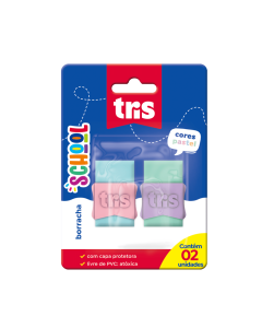 Borracha School Pastel – Cartela C/2 un – Tris