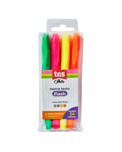 Marca Texto Flash Neon Holic Pop – Conjunto C/4 Cores – Tris