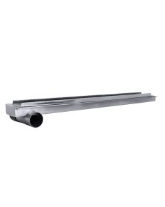 Ralo Linear Oculto 1,5M saída lateral na horizontal  INOX 304